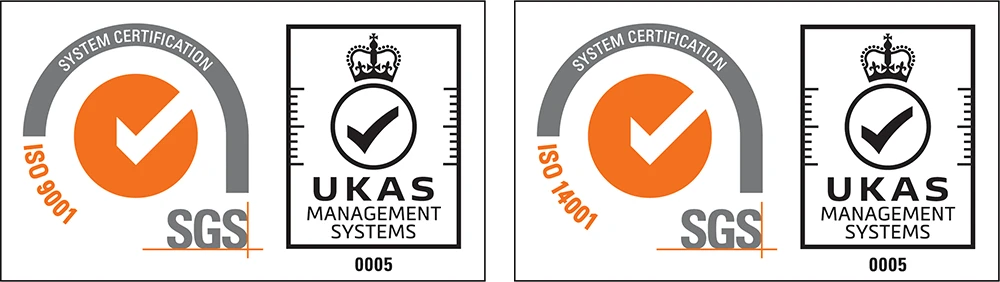 ISO 9001・ISO 14001認証ロゴ